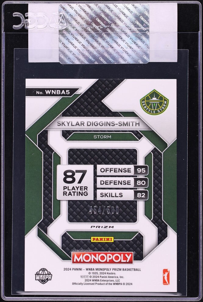 2024 Panini Prizm Monopoly WNBA Gold Millionaire Shimmer Skylar Diggins-Smith /500 CGC AUTH
