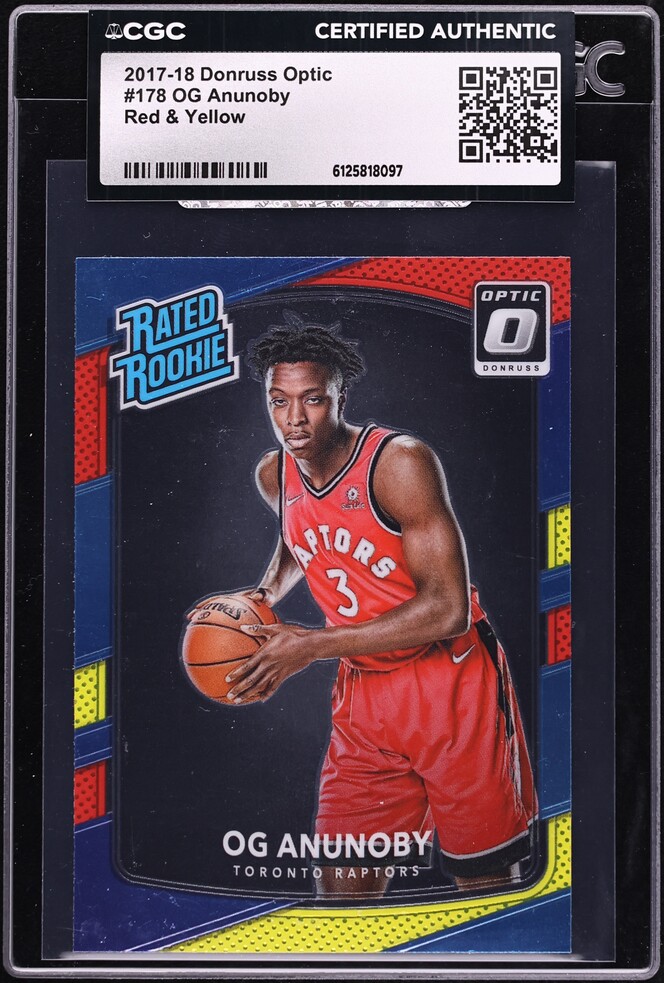 2017 Donruss Optic Red & Yellow OG Anunoby ROOKIE #178 CGC AUTH