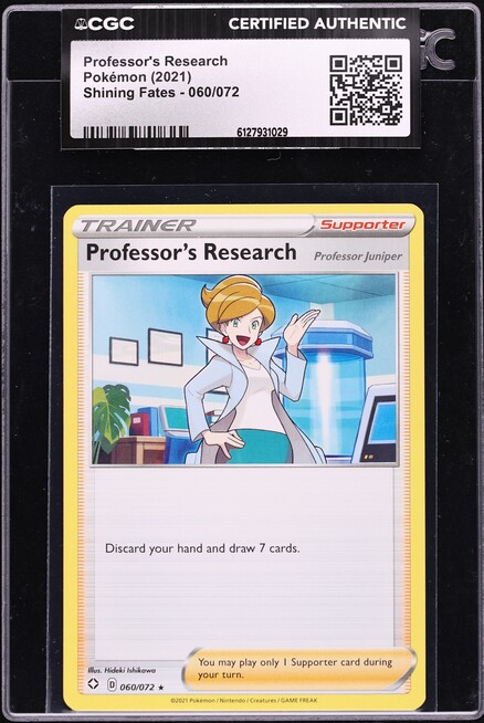 2021 Pokemon Shining Fates Professor's Research #060 CGC AUTH