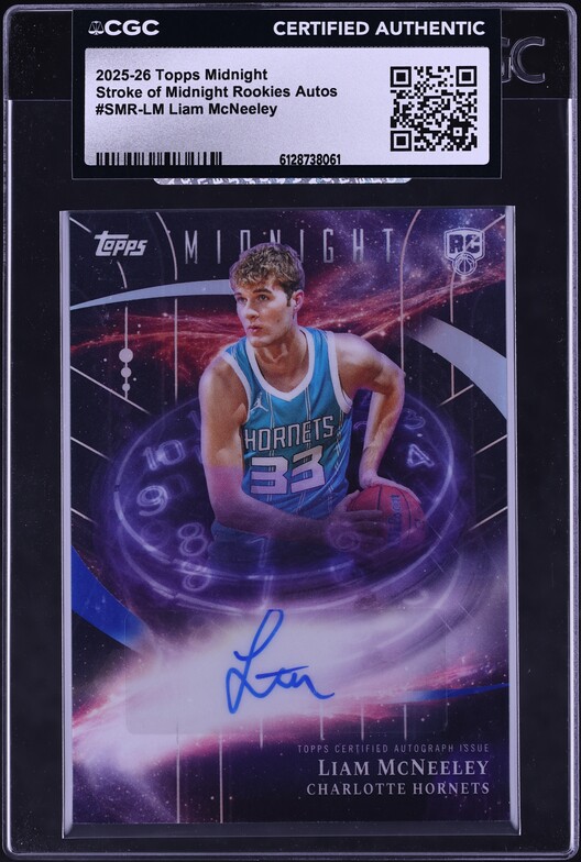 2025 Topps Midnight Stroke Of Midnight Liam McNeeley ROOKIE AUTO