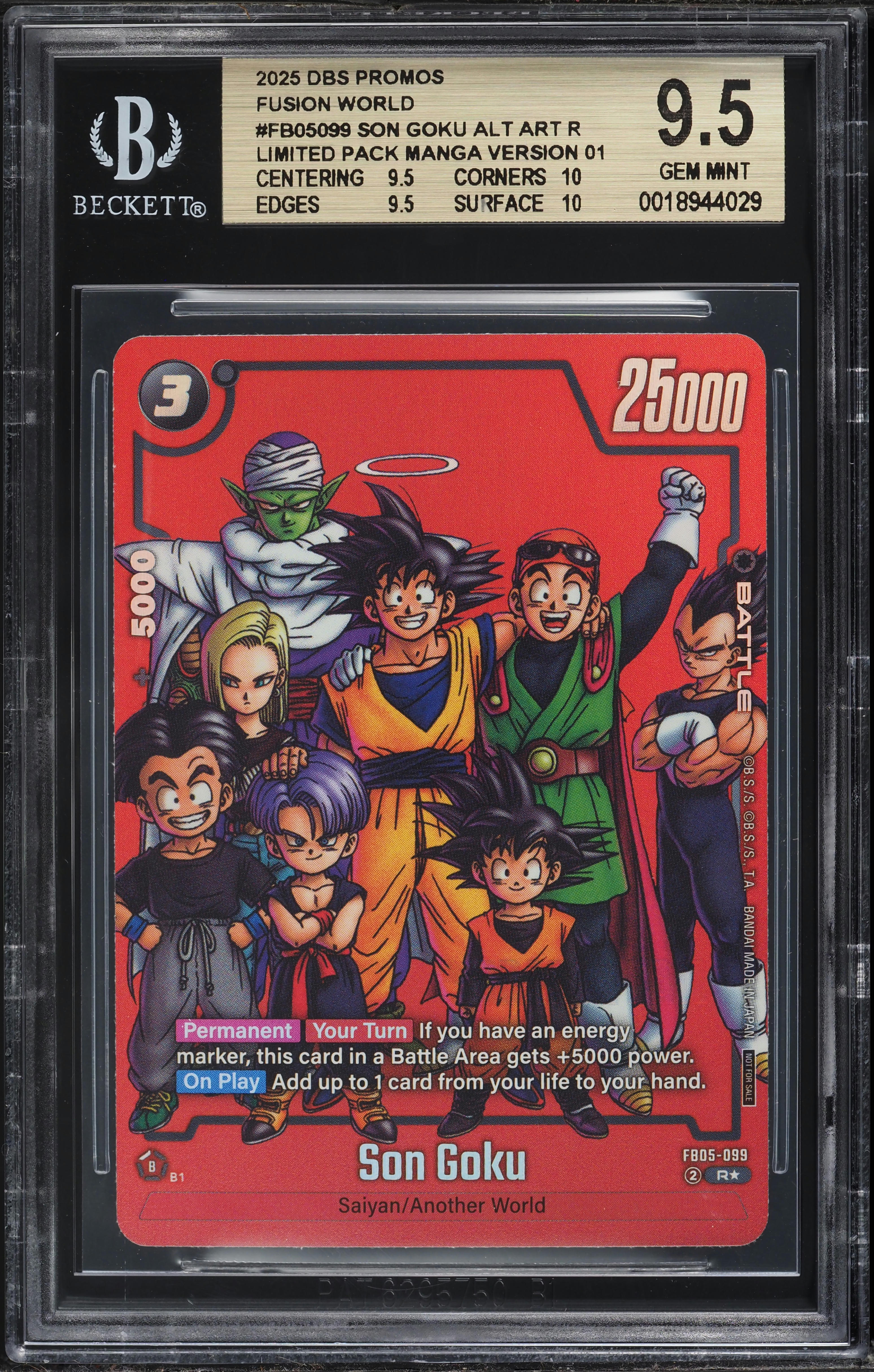 2025 Dragon Ball Super Fusion World Promo Son Goku Alt Art