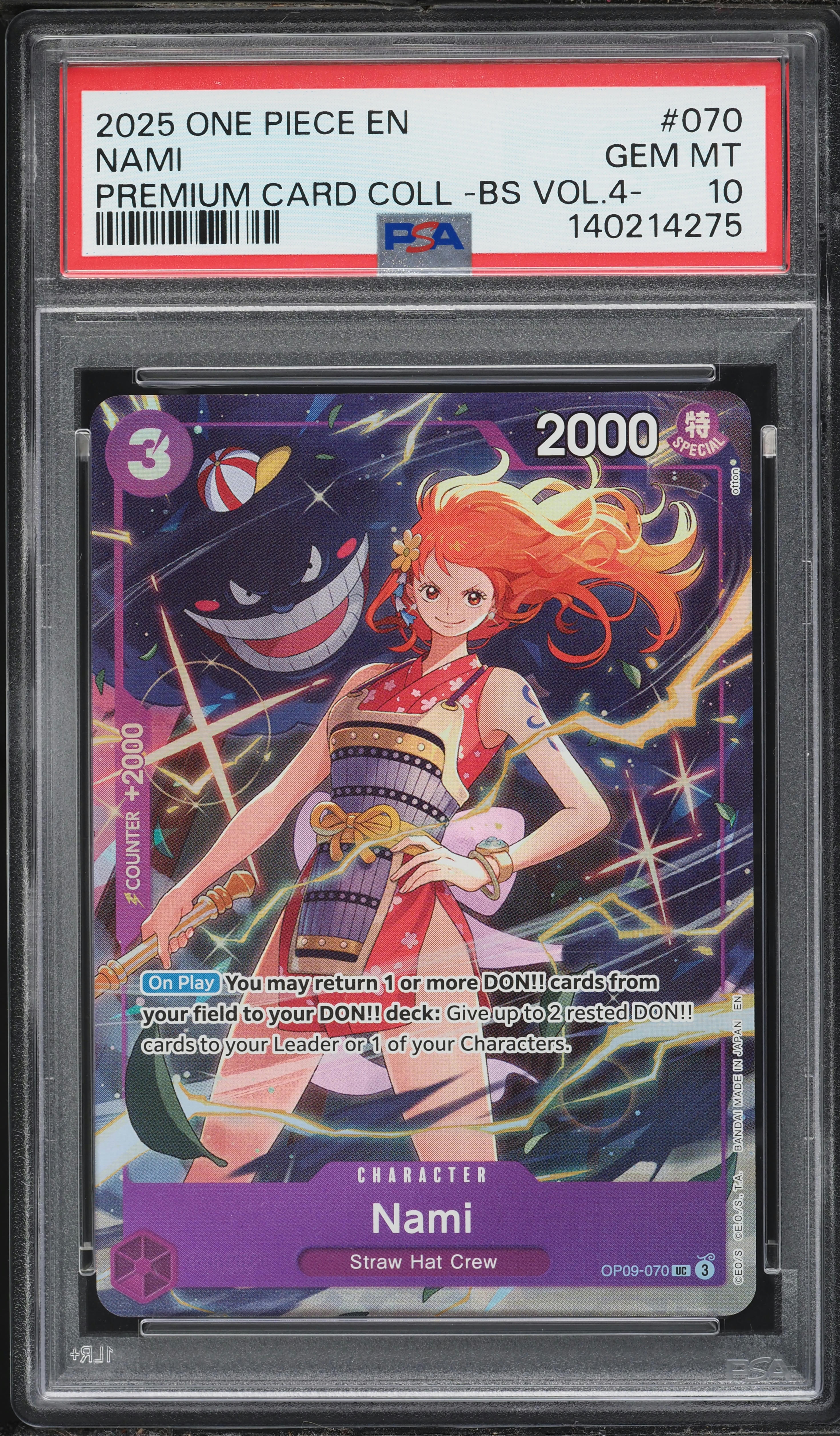 2025 One Piece Premium Best Selection Volume 4 Alt Art Nami #OP09