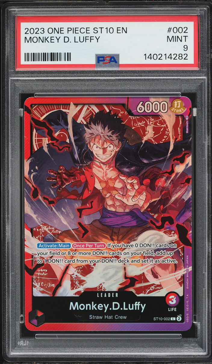 2023 One Piece The Three Captains Leader Monkey D. Luffy #ST10-002 PSA 9 MINT