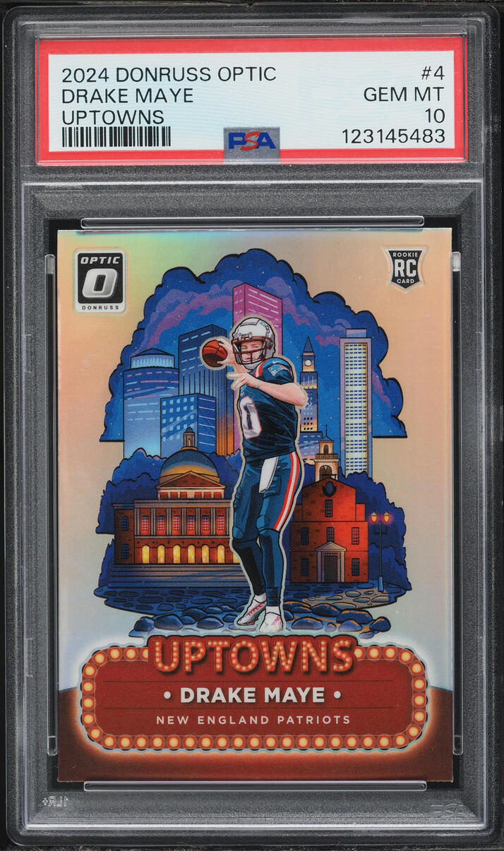 2024 Donruss Optic Uptowns Drake Maye ROOKIE #4 PSA 10 GEM MINT