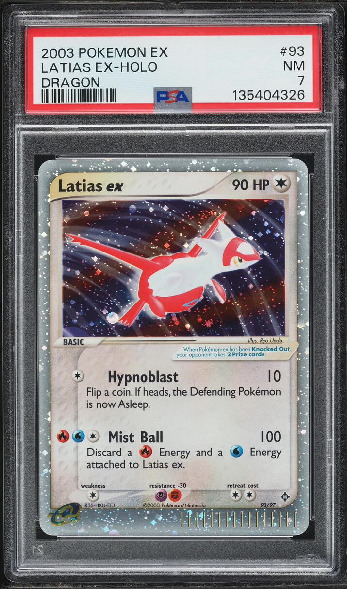 2003 Pokemon EX Dragon Holo Latias ex #93 PSA 7 NRMT