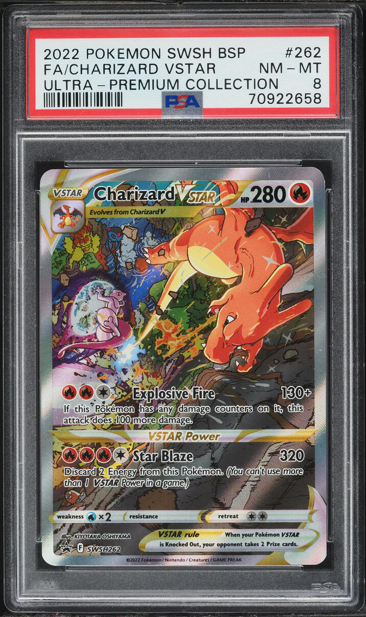 2022 Pokemon Sword & Shield Promo Ultra Premium Collection Charizard VSTAR #262 PSA 8 NM-MT