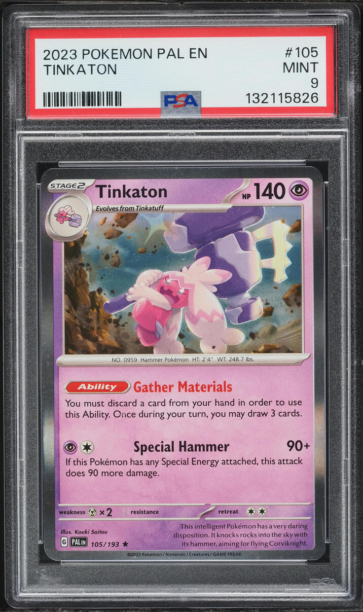 2023 Pokemon Paldea Evolved Tinkaton #105 PSA 9 MINT