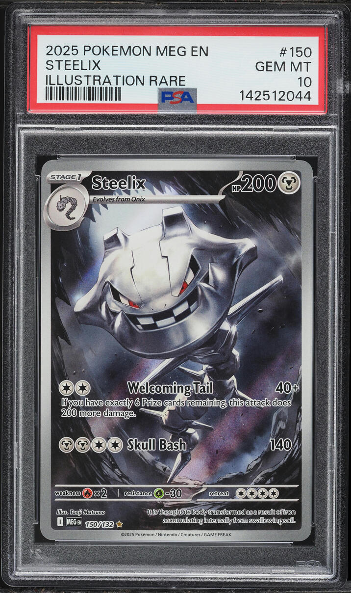 2025 Pokemon Mega Evolution IR Steelix #150 PSA 10 GEM MINT