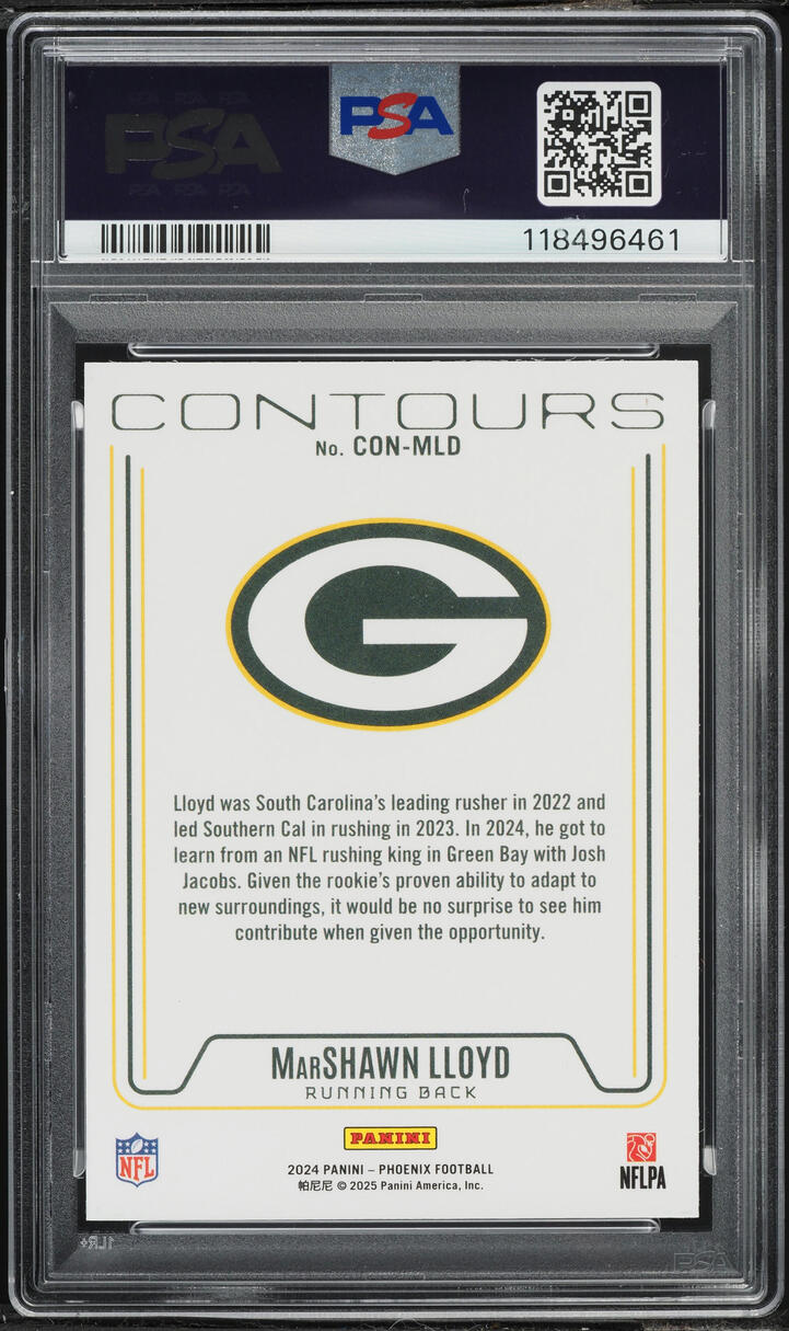 2024 Panini Phoenix Contours Marshawn Lloyd ROOKIE #CON-MLD PSA 9 MINT