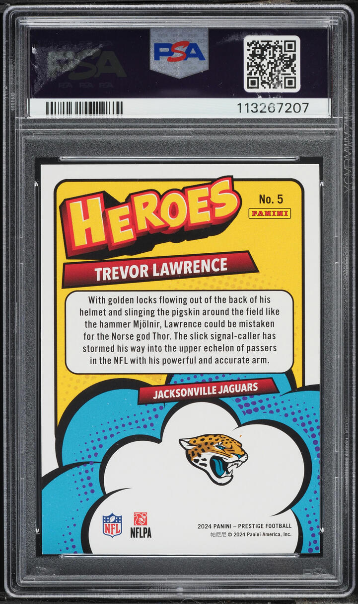 2024 Panini Prestige Heroes Trevor Lawrence #5 PSA 9 MINT