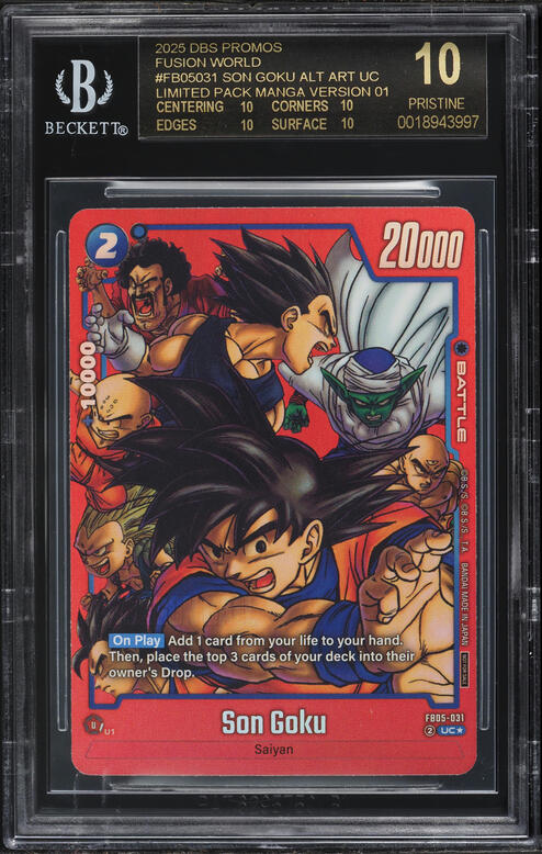 2025 Dragon Ball Super Fusion World Manga Booster 1 Son Goku SCR