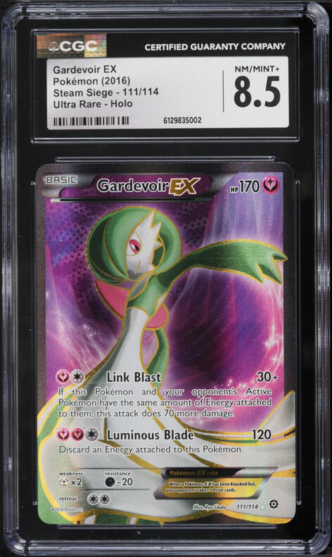 2016 Pokemon XY Steam Siege Full Art Gardevoir Ex #111 CGC 8.5 NM-MT+