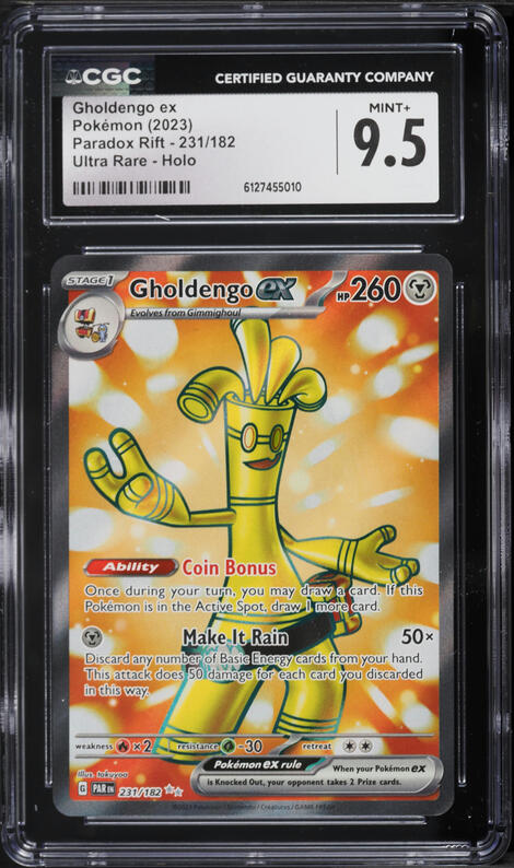 2023 Pokemon Scarlet & Violet Paradox Rift Full Art Gholdengo ex #231 CGC 9.5 MINT+