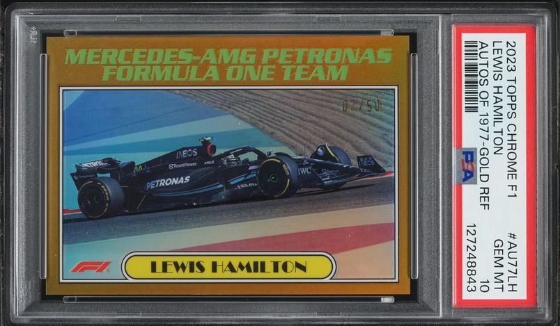2020 Topps Chrome Formula 1 Sapphire Edition Lewis Hamilton #1 PSA
