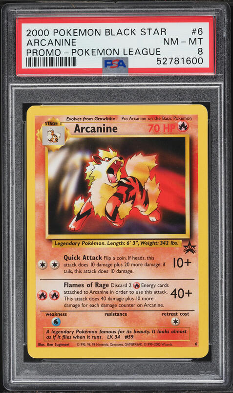1999 arcanine pokemon card value #59 this attack does 30 damage instead of 50 Classic Blaine's Arcanine. Cards don't