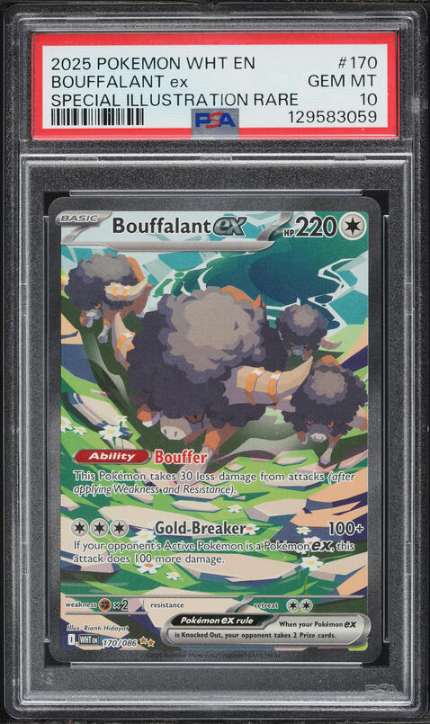2025 Pokemon Japanese SV White Flare Full Art Bouffalant ex #164 CGC 9 MINT on Fanatics Collect 2025 Pokemon Japanese SV White Flare Full Art Bouffalant ex #164 CGC 9 MINT on Fanatics Collect