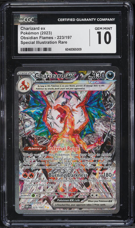 2023 Pokemon Scarlet & Violet Obsidian Flames SIR Charizard ex #223 CGC 10 GEM MINT