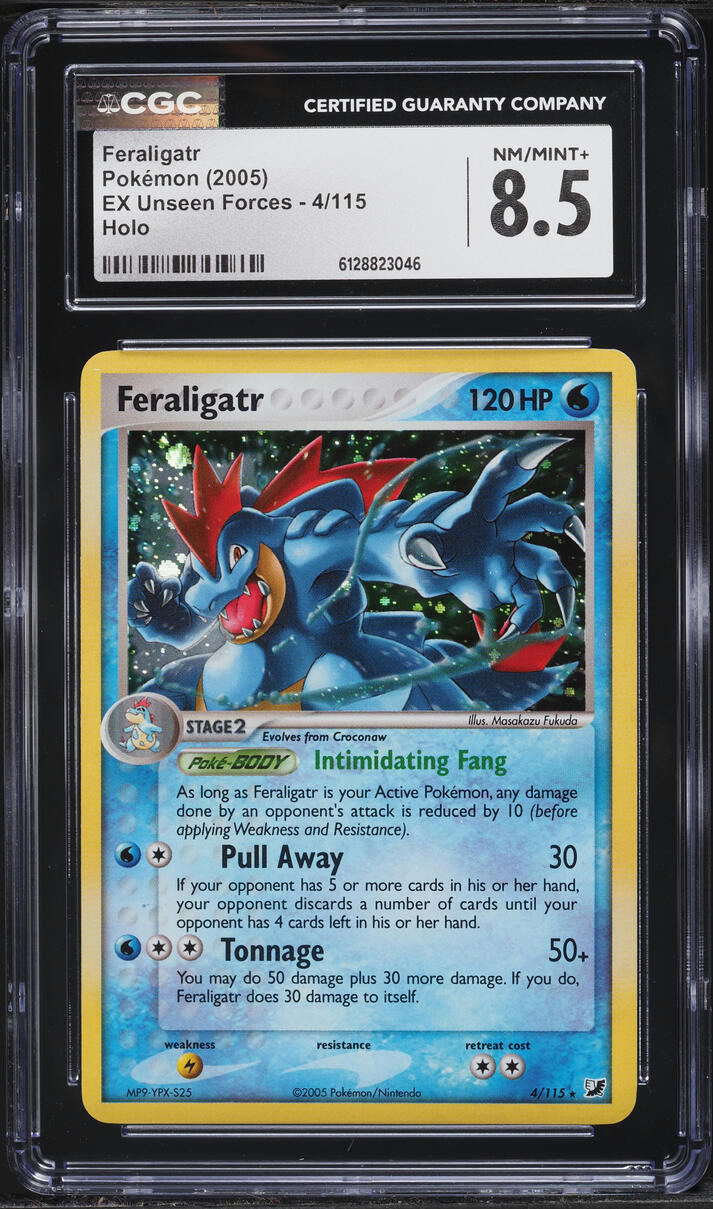2005 Pokemon EX Unseen Forces Holo Feraligatr #4 CGC 8.5 NM-MT+