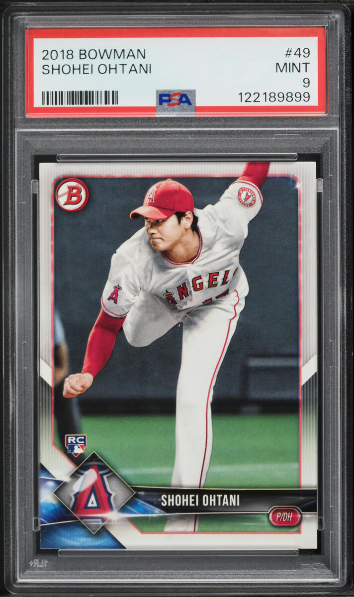 2018 Bowman Shohei Ohtani ROOKIE #49 PSA 9 MINT on Fanatics Collect