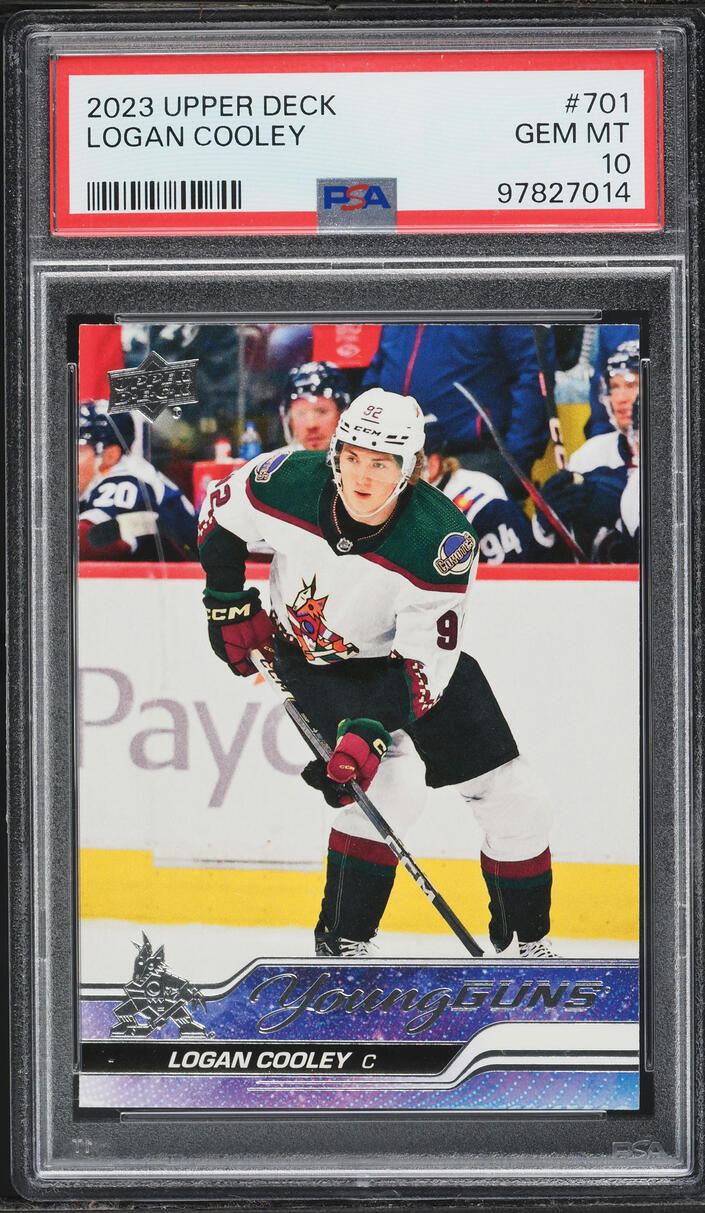 2023 Upper Deck Young Guns Logan Cooley ROOKIE #701 PSA 10 GEM MINT