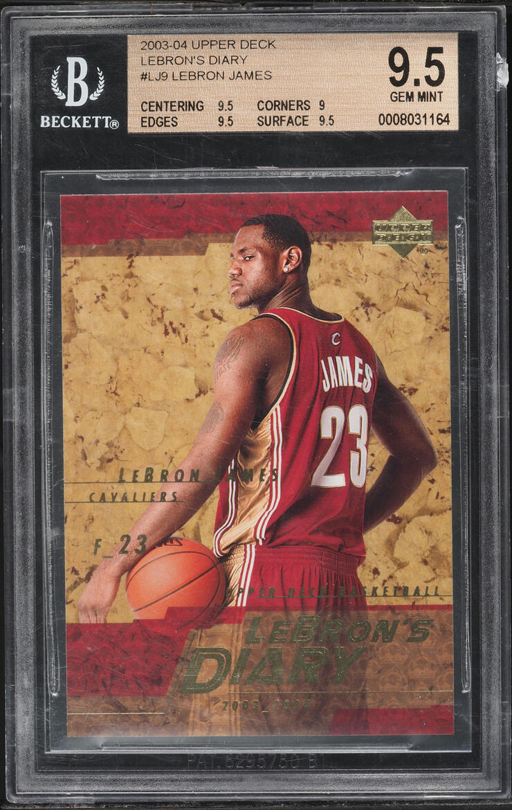 2003 upper deck lebron james diary