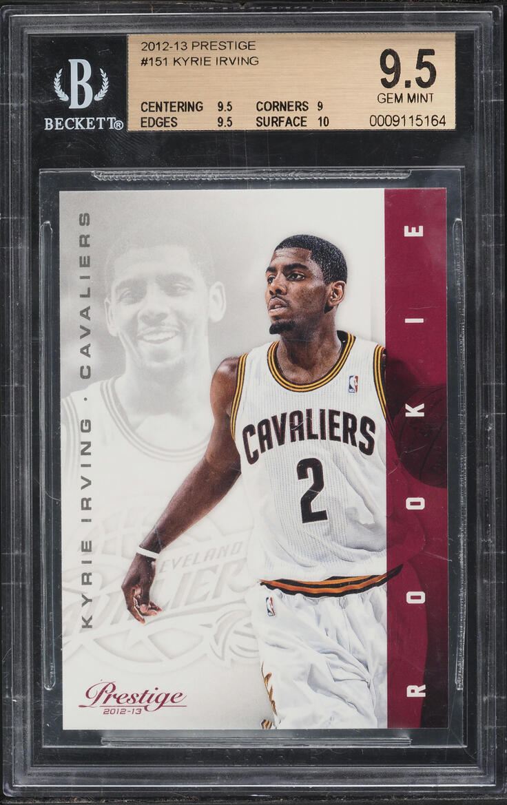2012 Panini Prestige Kyrie Irving ROOKIE #151 BGS 9.5 GEM MINT