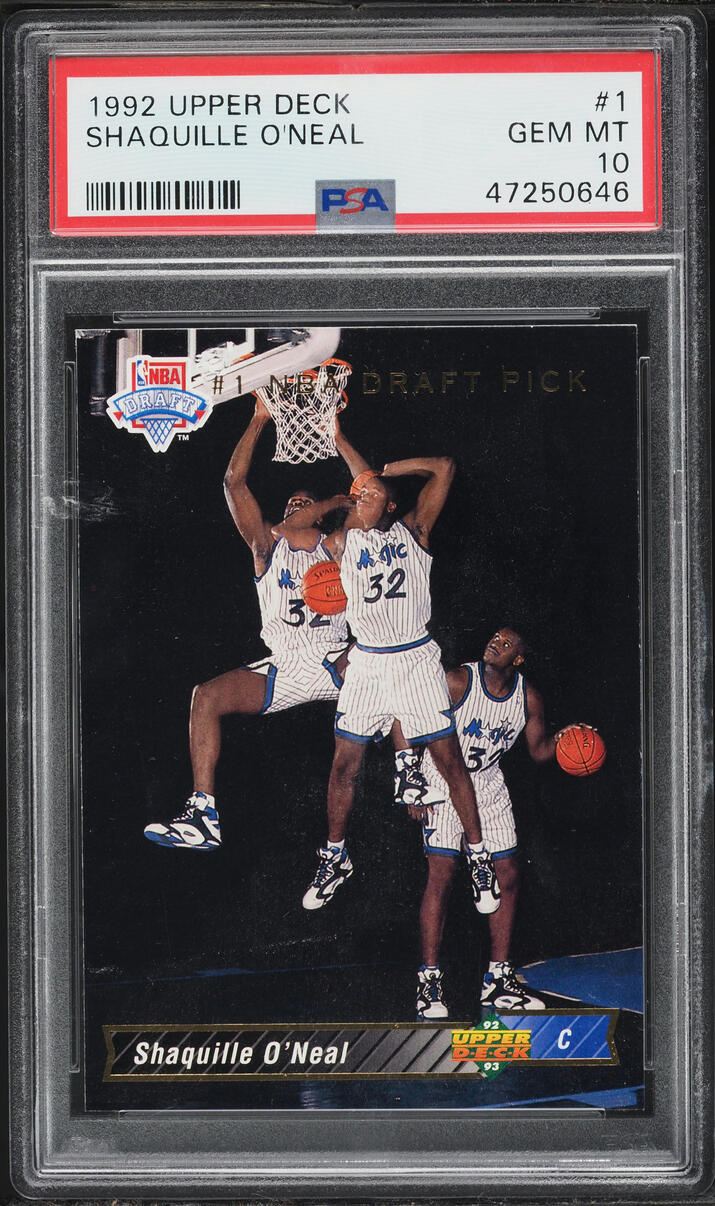 1992 Upper Deck Basketball Shaquille O'Neal ROOKIE #1 PSA 10 GEM MINT