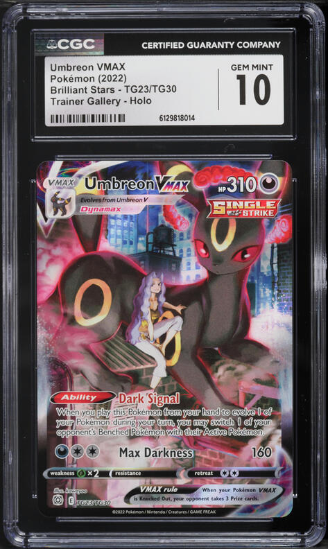 2022 Pokemon SWSH Brilliant Stars Trainer Gallery CHR Umbreon VMAX #TG23 CGC 10 GEM MINT