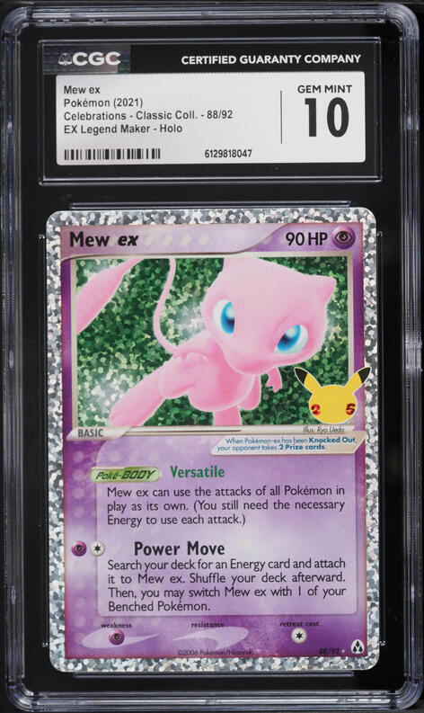 2021 Pokemon Japanese 25th Anniversary Promo Holo Mew ex #14 PSA
