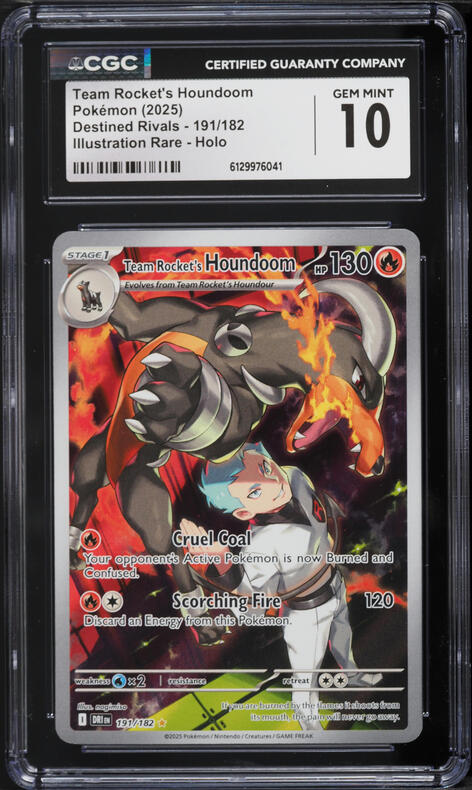 2025 Pokemon Scarlet & Violet Destined Rivals IR Team Rocket's Houndoom #191 CGC 10 GEM MINT