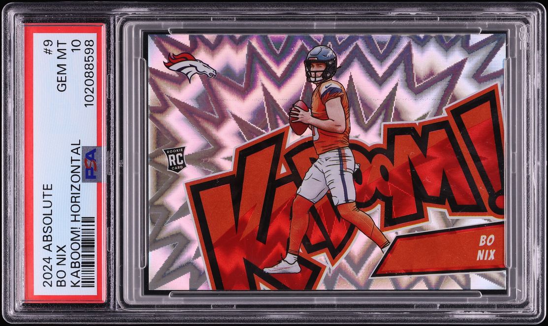 2024 Absolute Kaboom! Horizontal Bo Nix ROOKIE #9 PSA 10 GEM MINT