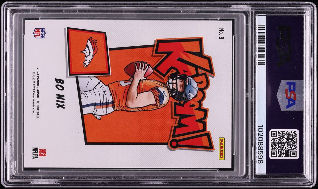 2024 Absolute Kaboom! Horizontal Bo Nix ROOKIE #9 PSA 10 GEM MINT