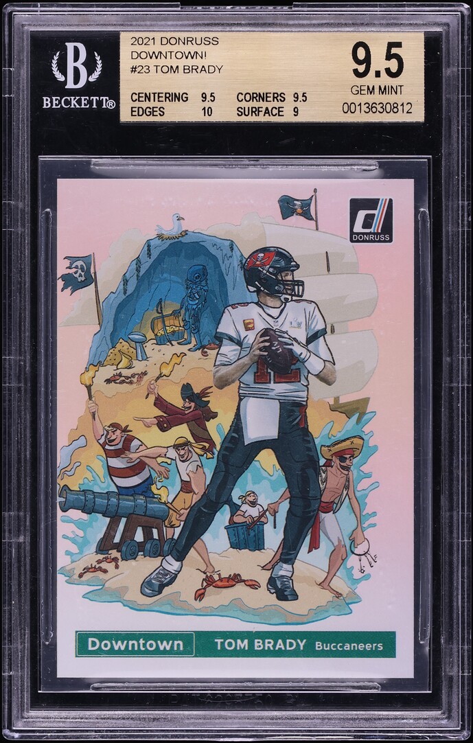 2021 Donruss Downtown Tom Brady #23 BGS 9.5 GEM MINT