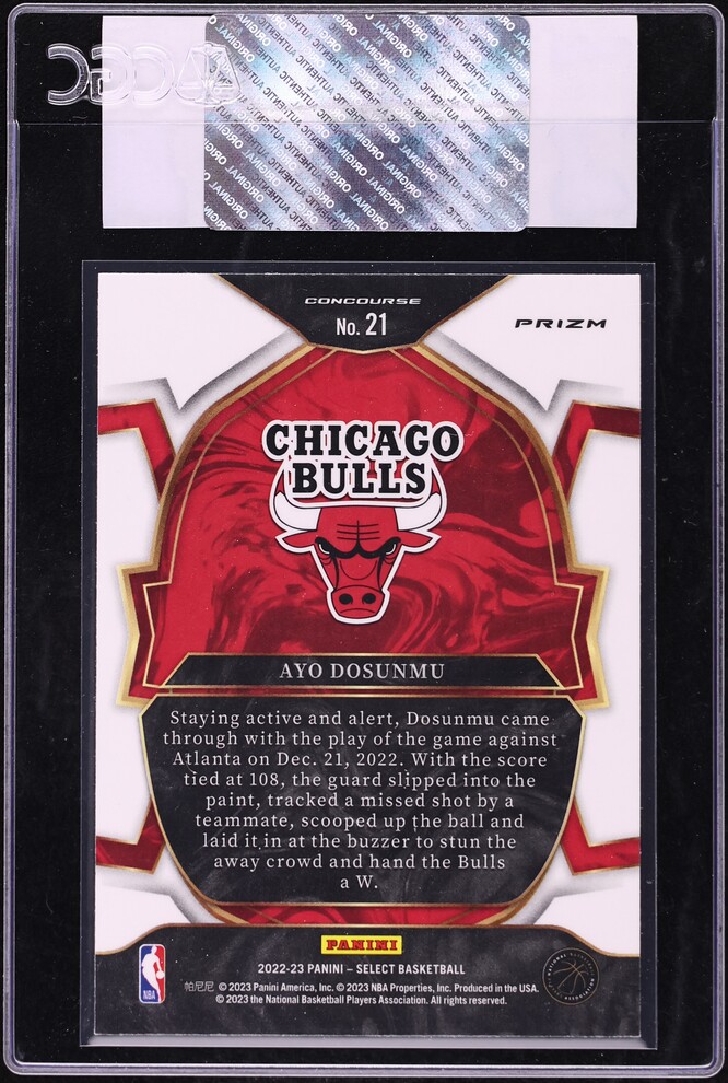 2022 Select Concourse Silver Ayo Dosunmu #21 CGC AUTH