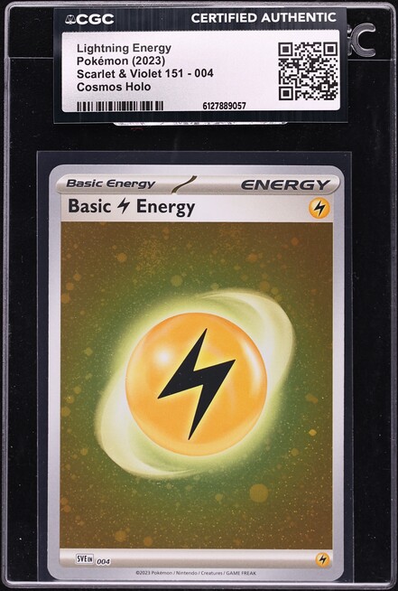 2023 Pokemon Scarlet & Violet 151 Cosmos Holo Lightning Energy #4 CGC AUTH  on Fanatics Collect