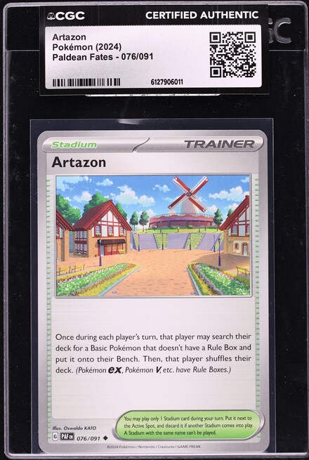 2024 Pokemon Paldean Fates Artazon #076 CGC AUTH