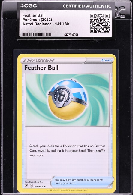 2022 Pokemon Astral Radiance Feather Ball #141 CGC AUTH