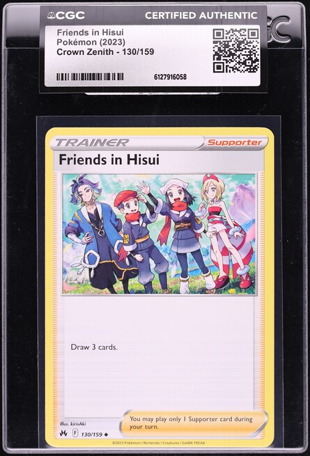 2023 Pokemon Crown Zenith Friends In Hisui #130 CGC AUTH
