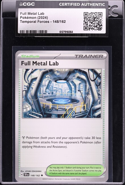 2024 Pokemon Temporal Forces Full Metal Lab #148 CGC AUTH