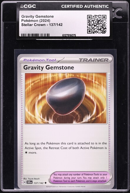 2024 Pokemon Stellar Crown Gravity Gemstone #137 CGC AUTH
