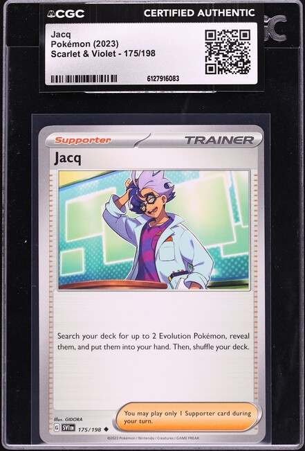 2023 Pokemon Scarlet & Violet Jacq #175 CGC AUTH