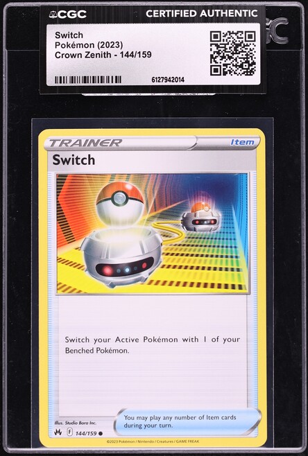 2023 Pokemon Sword & Shield Crown Zenith Switch #144 CGC AUTH