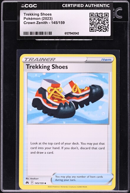 2023 Pokemon Sword & Shield Crown Zenith Trekking Shoes #145 CGC AUTH