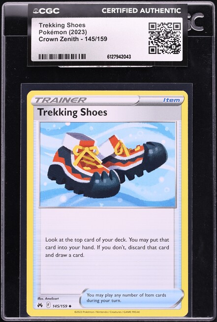 2023 Pokemon Sword & Shield Crown Zenith Trekking Shoes #145 CGC AUTH