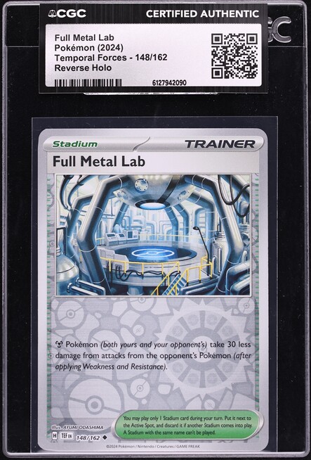 2024 Pokemon Scarlet & Violet Temporal Forces Reverse Holo Full Metal Lab #148 CGC AUTH