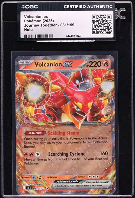 volcanion pokemon card value 2025 - Scarlet & Violet - Journey Together attach a Basic R Energy card from your discard pile to that Pokémon. Volcanion 025/088 Me03: Perfect Order