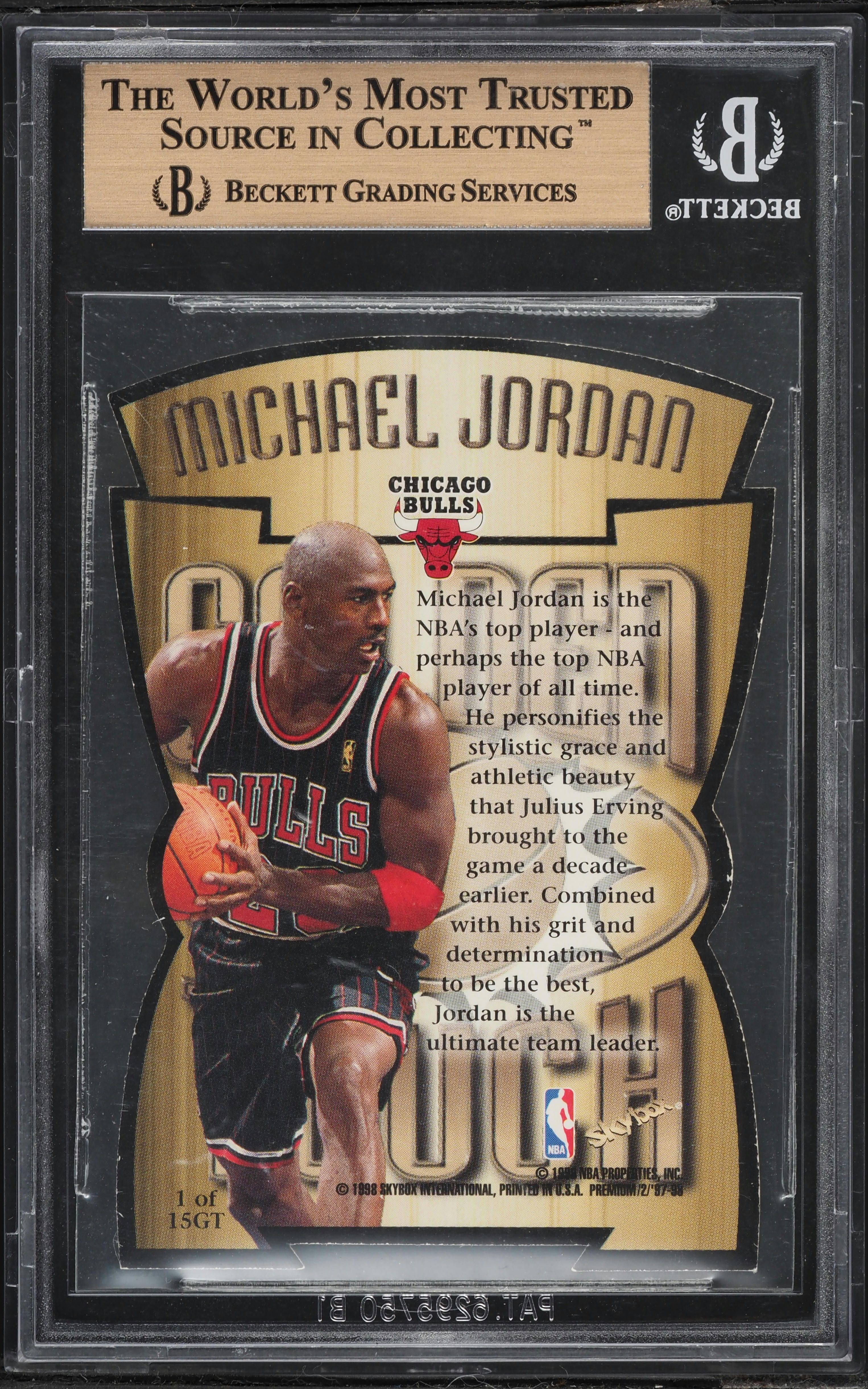 その他 1997 Skybox Premium Golden Touch die-cut 1997 Skybox Premium Golden Touch Die-Cut Michael Jordan #GT1 BGS