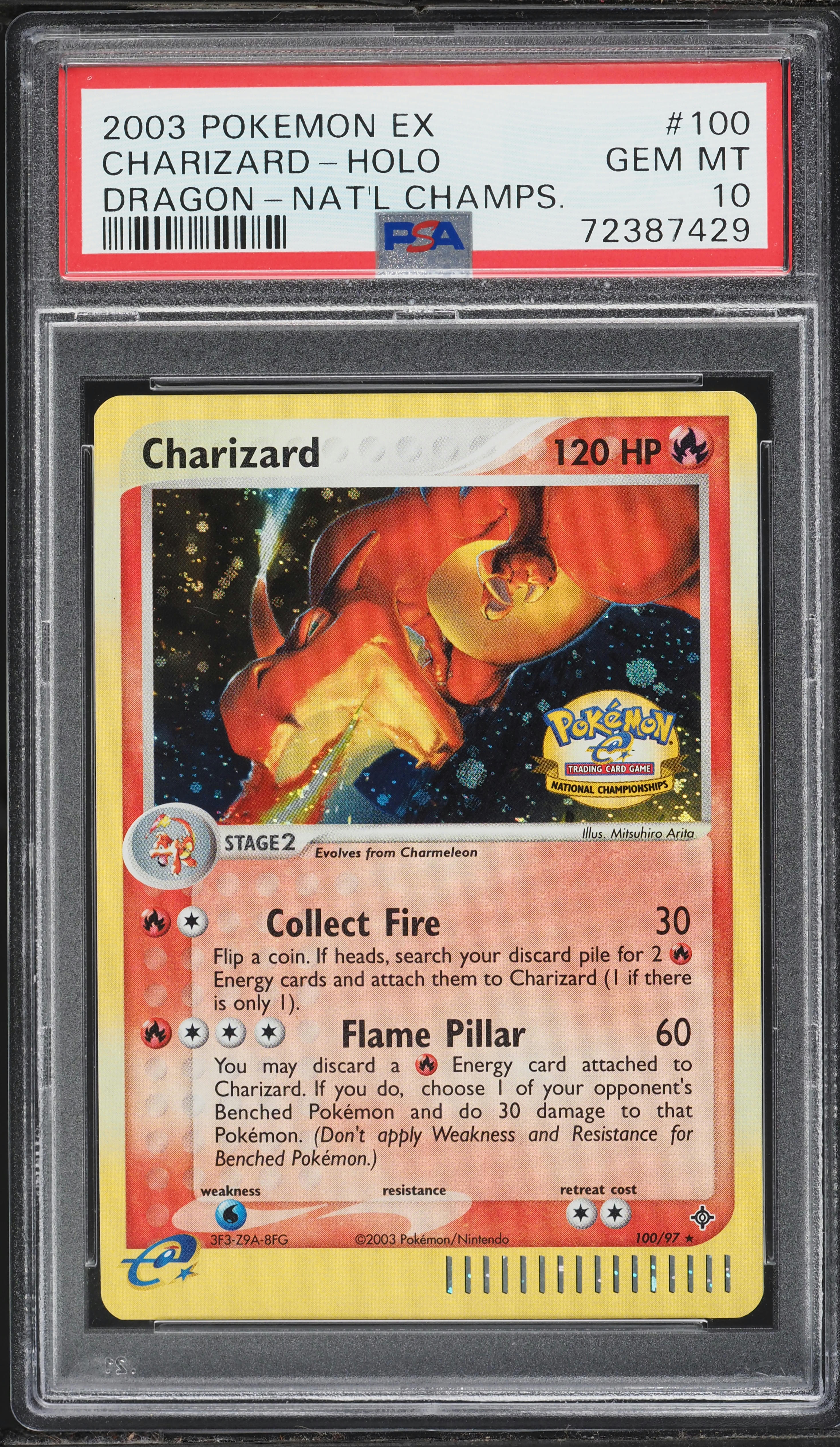 2003 Charizard National リザードン プロモ PSA 7 2003 Pokemon EX Dragon National Championships Holo Charizard #100