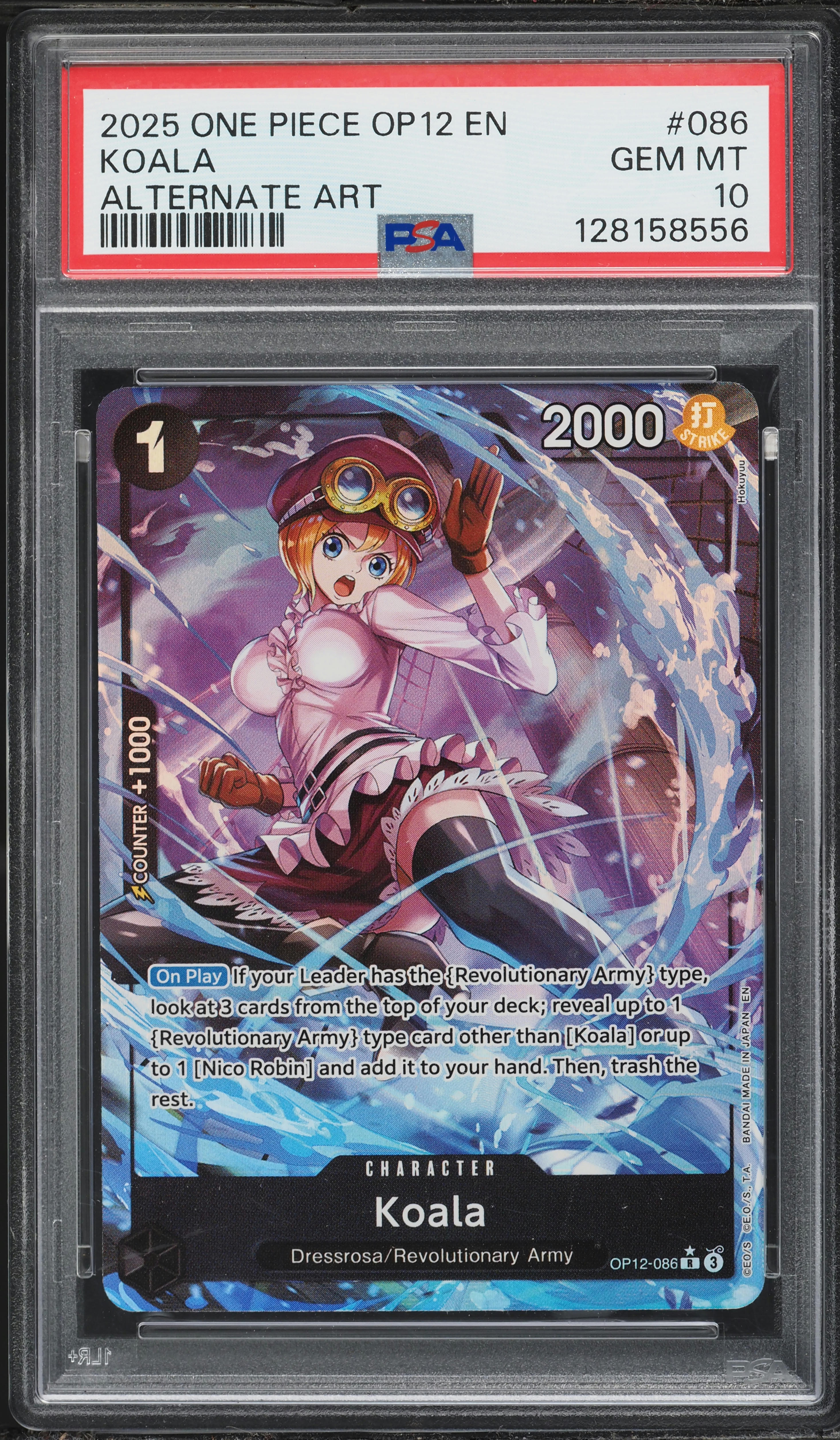2025 One Piece Legacy Of The Master Alt Art Koala #086 PSA 10 GEM