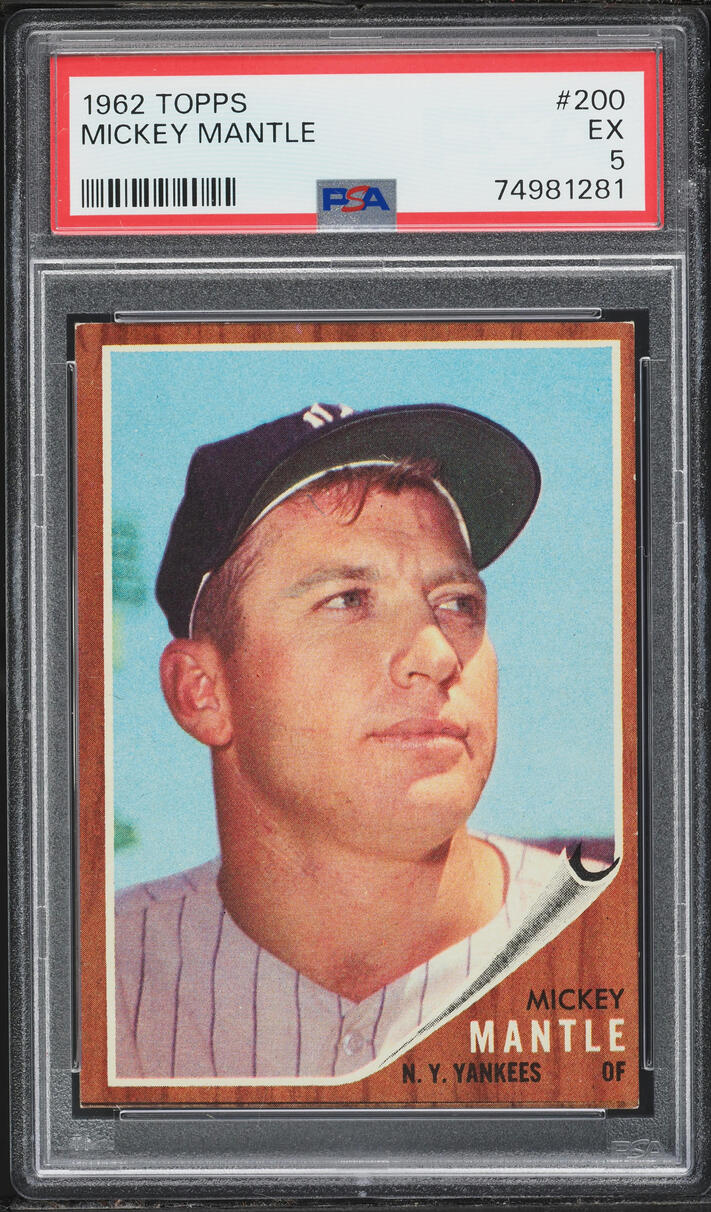 1962 Topps Mickey Mantle #200 PSA 5 EX